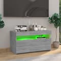 Pikkukuva 5 / 11: vidaXL TV-taso LED-valoilla harmaa Sonoma 75x35x40 cm