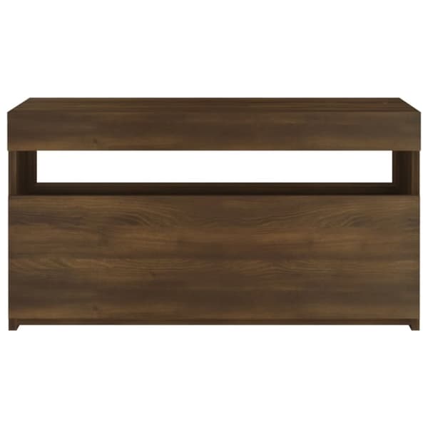 vidaXL TV-taso LED-valoilla ruskea tammi 75x35x40 cm
