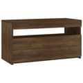 Pikkukuva 2 / 11: vidaXL TV-taso LED-valoilla ruskea tammi 75x35x40 cm