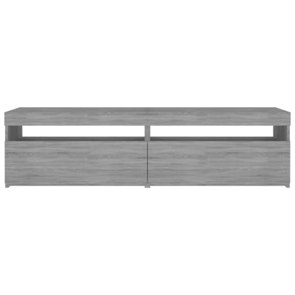 vidaXL tv-borde 2 stk. med LED-lys 75x35x40 cm grå sonoma-eg