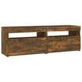 Miniatyrbillede 3 af 11: vidaXL tv-bord med LED-lys 120x35x40 cm røget eg