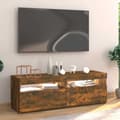 Miniatyrbillede 4 af 11: vidaXL tv-bord med LED-lys 120x35x40 cm røget eg