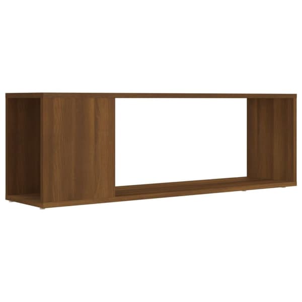 vidaXL tv-bord 100x24x32 cm konstrueret træ brun egetræ