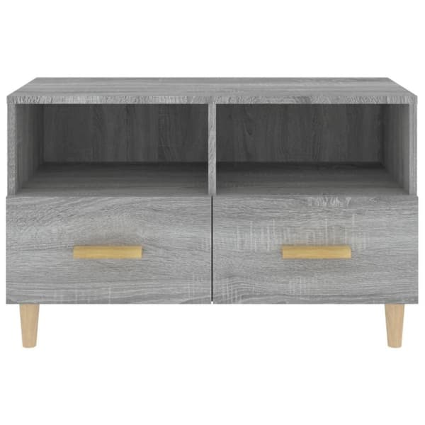vidaXL tv-bord 80x36x50 cm konstrueret træ grå sonoma-eg