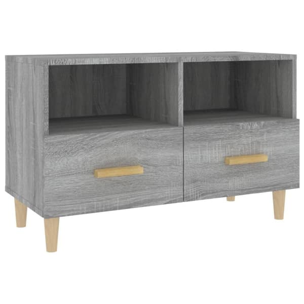 vidaXL TV-taso harmaa Sonoma 80x36x50 cm tekninen puu
