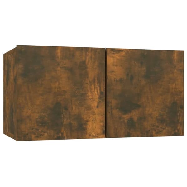 vidaXL vægskabe 4 stk. 60x30x30 cm konstrueret træ røget egetræsfarve