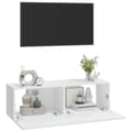 Miniatyrbillede 5 af 10: vidaXL væghængte tv-skabe 2 stk. 100x30x30 cm konstrueret træ hvid