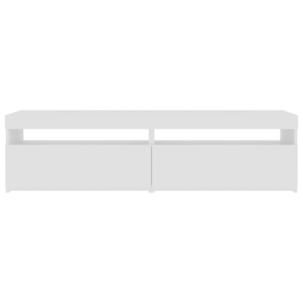 vidaXL TV-benker 2 stk med LED-lys hvit 75x35x40 cm