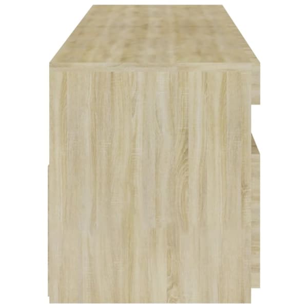 vidaXL TV-benker 2 stk med LED-lys sonoma eik 75x35x40 cm