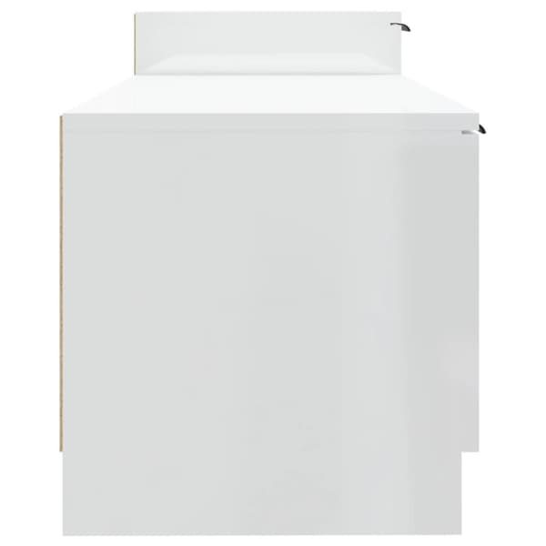 vidaXL Tv-bänk vit högglans 158,5x36x45 cm konstruerat trä