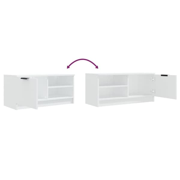 vidaXL TV-benker 2 stk hvit 80x35x36,5 cm konstruert tre