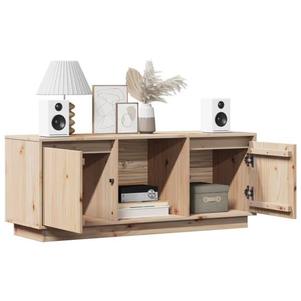 vidaXL Tv-bänk 110,5x35x44 cm massiv furu