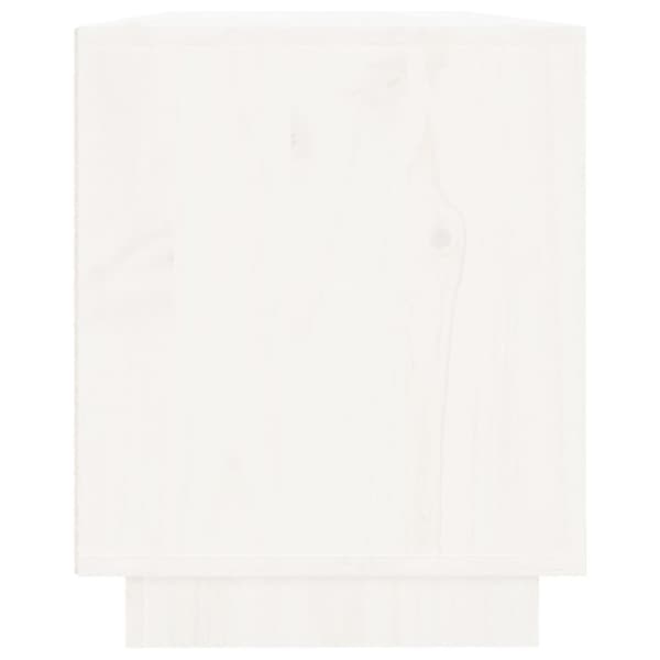 vidaXL TV-benk hvit 110,5x35x44 cm heltre furu