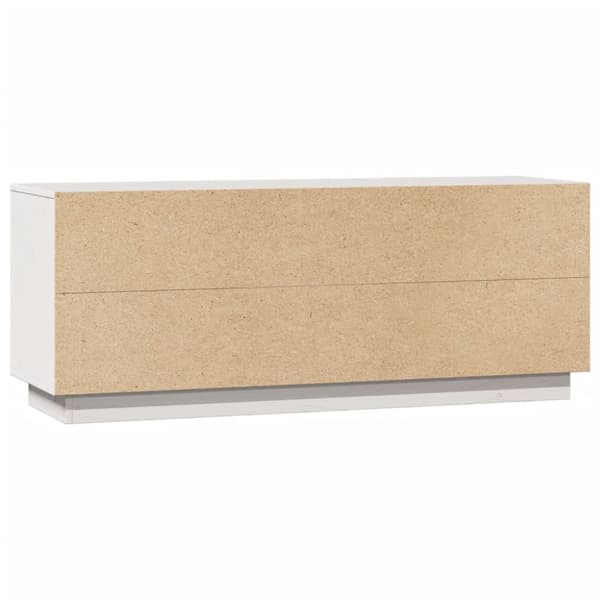 vidaXL TV-benk hvit 110,5x35x44 cm heltre furu