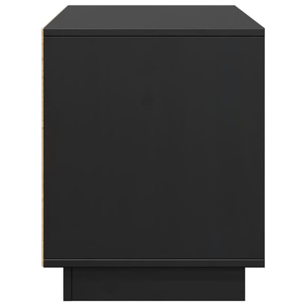 vidaXL Tv-bänk svart 110,5x35x44 cm massiv furu