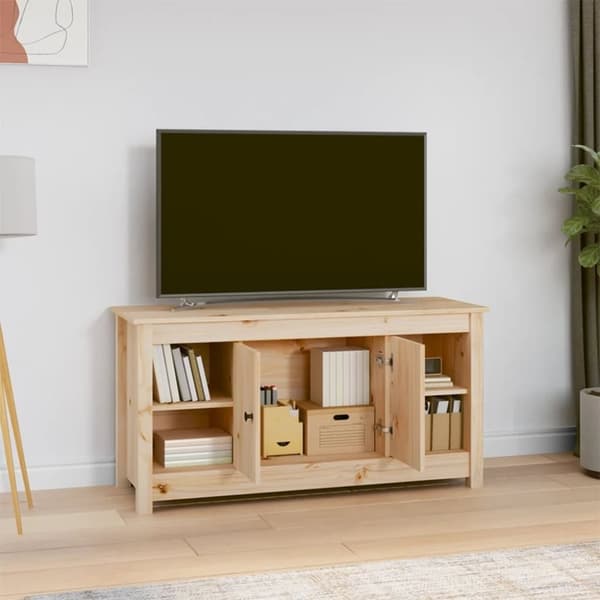 vidaXL Tv-bänk 103x36,5x52 cm massiv furu
