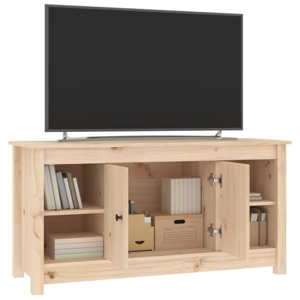 vidaXL Tv-bänk 103x36,5x52 cm massiv furu