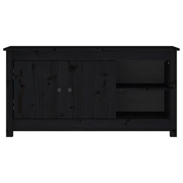 vidaXL TV-benk svart 103x36,5x52 cm heltre furu