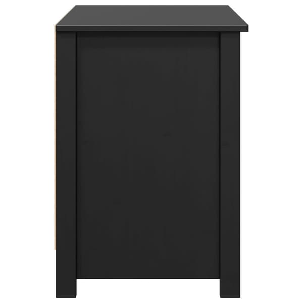 vidaXL TV-benk svart 103x36,5x52 cm heltre furu