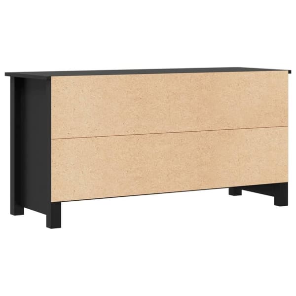 vidaXL TV-benk svart 103x36,5x52 cm heltre furu