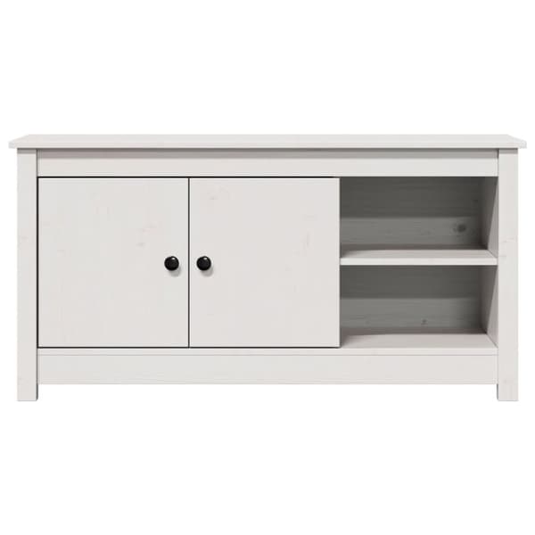 vidaXL Tv-bänk vit 103x36,5x52 cm massiv furu