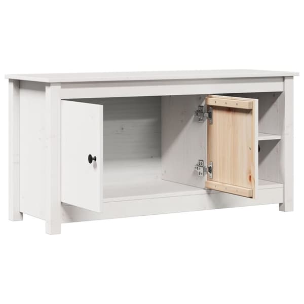 vidaXL Tv-bänk vit 103x36,5x52 cm massiv furu