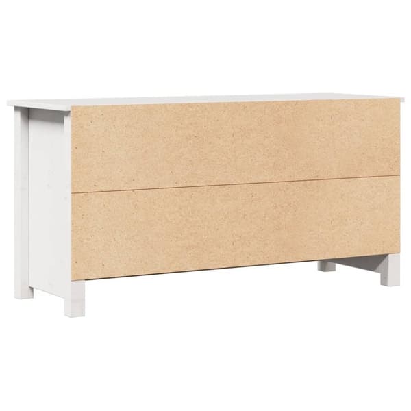 vidaXL Tv-bänk vit 103x36,5x52 cm massiv furu