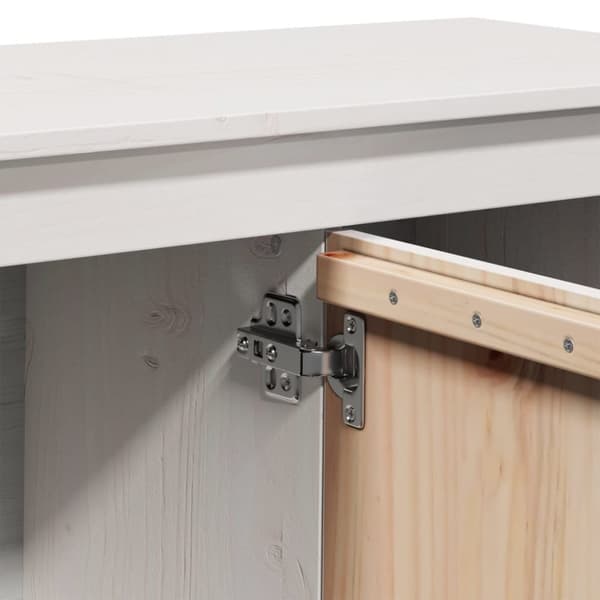 vidaXL Tv-bänk vit 103x36,5x52 cm massiv furu