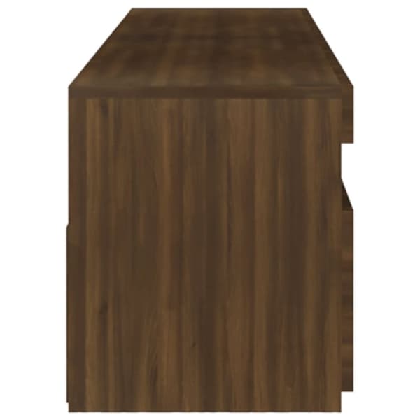 vidaXL Tv-bänkar med LED-belysning 2 st brun ek 75x35x40 cm