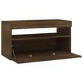Miniatyrbild 8 av 11: vidaXL Tv-bänk med LED-belysning brun ek 75x35x40 cm