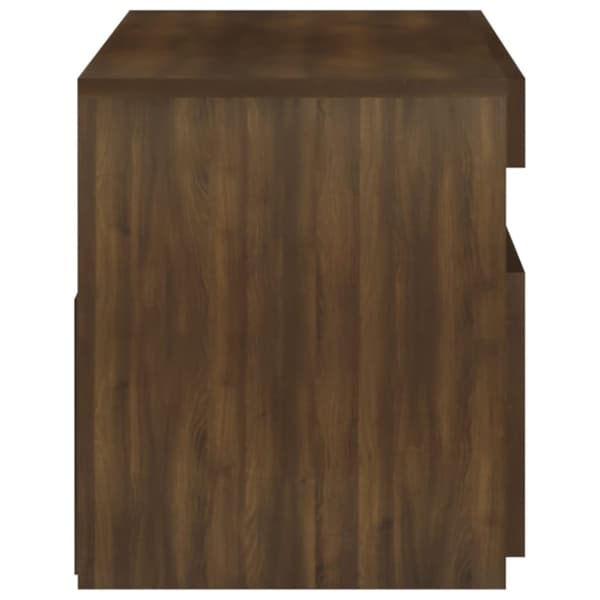 vidaXL Tv-bänk med LED-belysning brun ek 75x35x40 cm