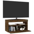 Miniatyrbilde 6 av 11: vidaXL TV-benk med LED-lys røkt eik 75x35x40 cm