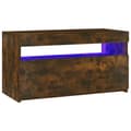 Miniatyrbilde 10 av 11: vidaXL TV-benk med LED-lys røkt eik 75x35x40 cm