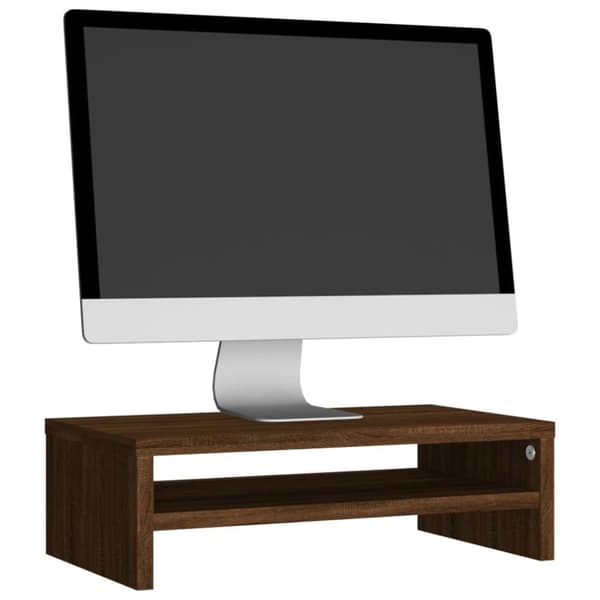 vidaXL Skjermstativ brun eik 42x24x13 cm konstruert tre
