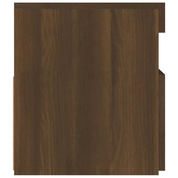 vidaXL TV-benk med LED-lys brun eik 90x35x40 cm