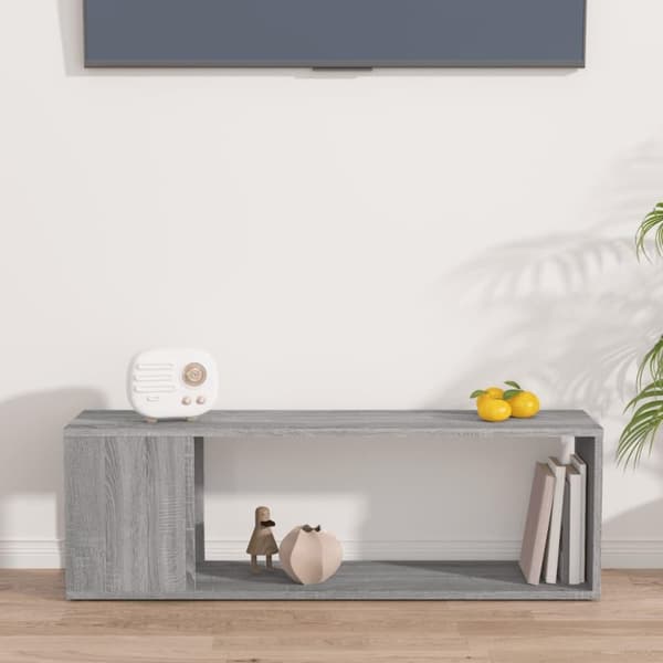 vidaXL TV-benk grå sonoma 100x24x32 cm konstruert tre