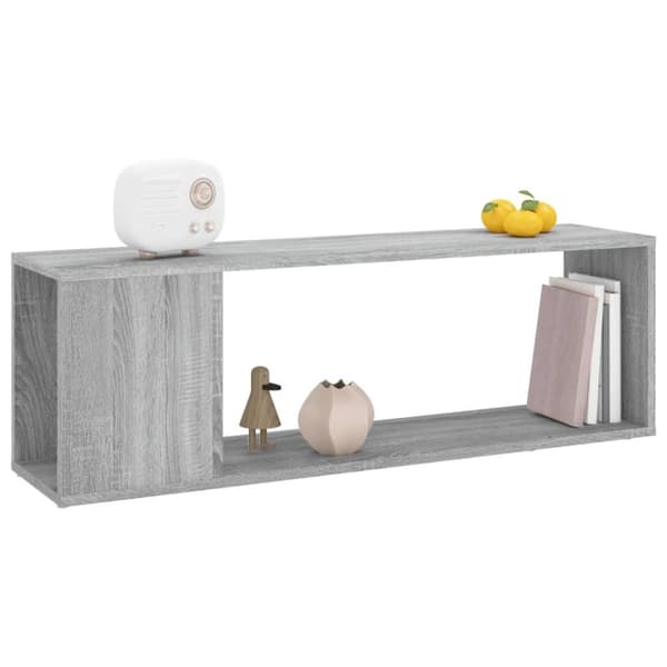 vidaXL TV-benk grå sonoma 100x24x32 cm konstruert tre