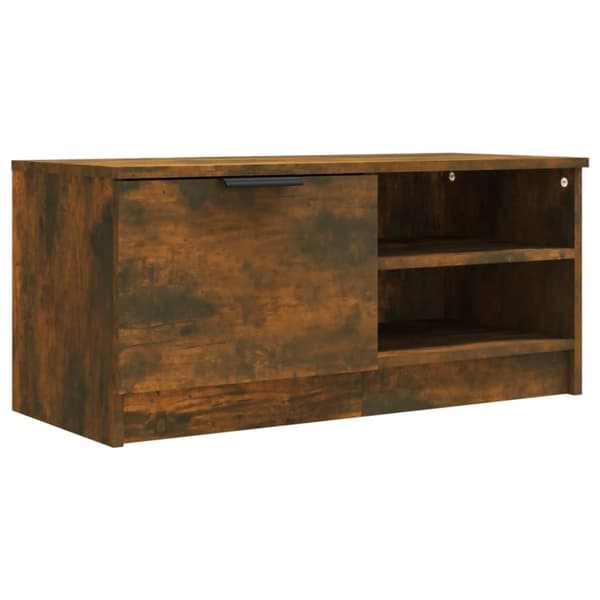 vidaXL TV-benker 2 stk røkt eik 80x35x36,5 cm konstruert tre
