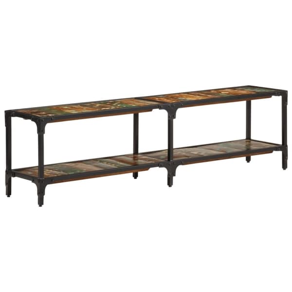 vidaXL tv-bord 150x30x41 cm massivt genbrugstræ