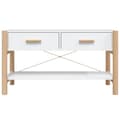 Miniatyrbilde 4 av 10: vidaXL TV-benk hvit 82x38x45 cm konstruert tre