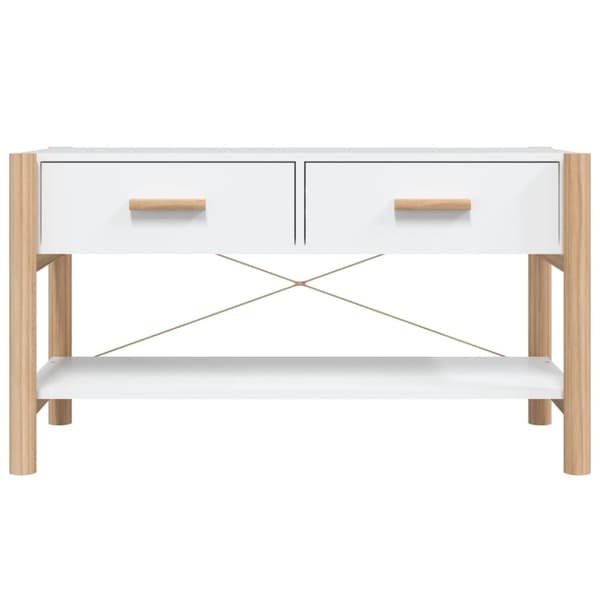 vidaXL TV-benk hvit 82x38x45 cm konstruert tre