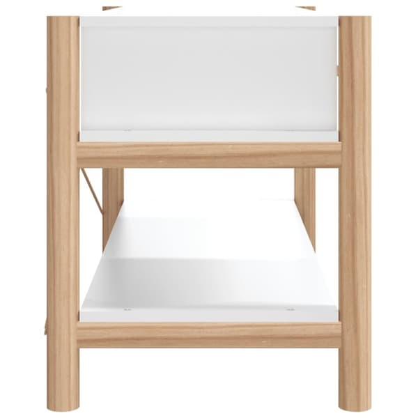 vidaXL TV-benk hvit 82x38x45 cm konstruert tre
