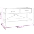 Miniatyrbilde 9 av 10: vidaXL TV-benk hvit 82x38x45 cm konstruert tre