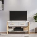 Miniatyrbilde 1 av 10: vidaXL TV-benk hvit 82x38x45 cm konstruert tre
