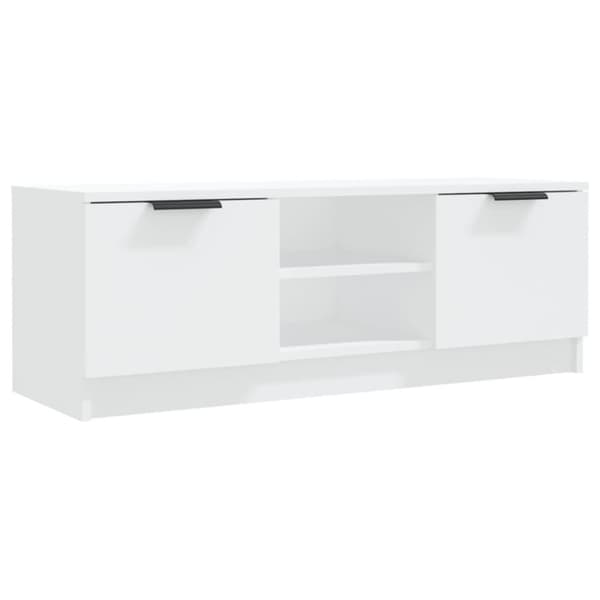 vidaXL tv-bord 102x35x36,5 cm konstrueret træ hvid