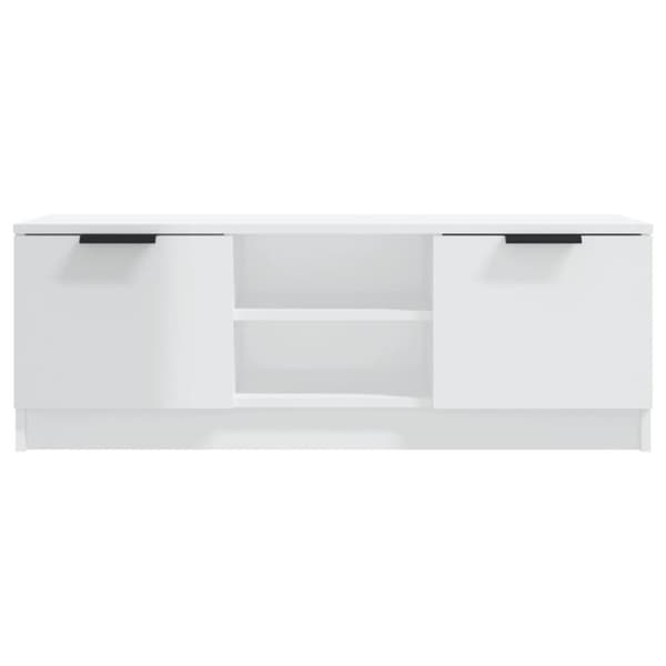 vidaXL tv-bord 100x35x55 cm konstrueret træ hvid højglans