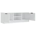 Miniatyrbillede 4 af 8: vidaXL tv-bord 100x35x55 cm konstrueret træ hvid højglans