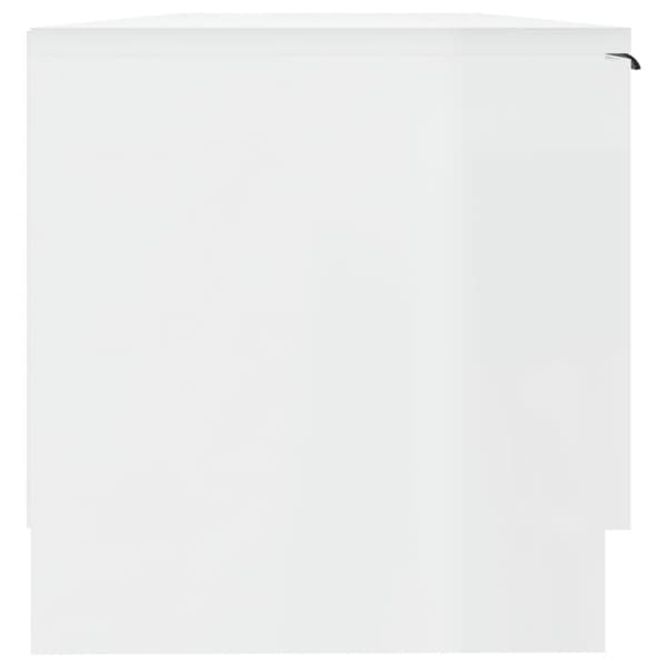 vidaXL tv-bord 100x35x55 cm konstrueret træ hvid højglans