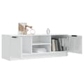 Miniatyrbillede 7 af 8: vidaXL tv-bord 100x35x55 cm konstrueret træ hvid højglans
