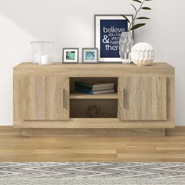 vidaXL TV-taso Sonoma-tammi 102x35x45 cm tekninen puu